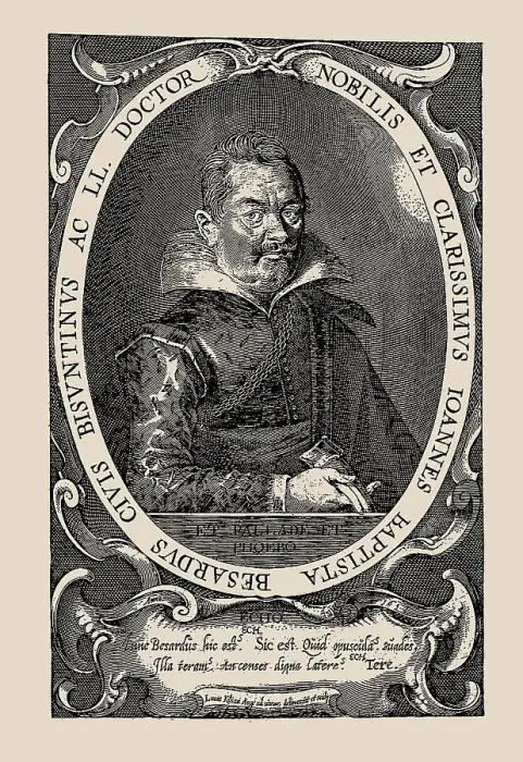 Framed Print : Portrait of the composer Jean-Baptiste Besard (c. 1567-c. 1625), 1617. Creator: Kilian, Lucas (1579-1637) Framed Print : Portrait of the composer Jean-Baptiste Besard (c. 1567-c. 1625), 1617. Creator: Kilian, Lucas (1579-1637)