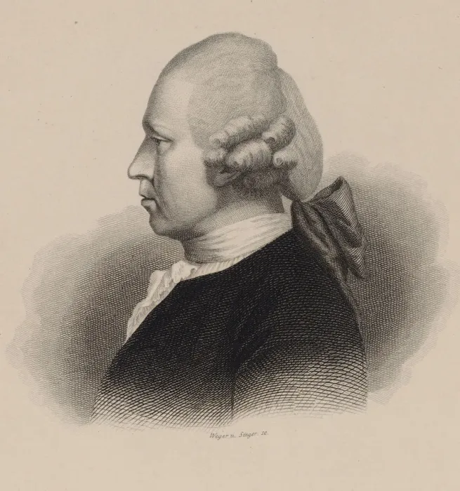 Framed Print : Portrait of the composer Johann Adam Hiller (1728-1804), 1840 Framed Print : Portrait of the composer Johann Adam Hiller (1728-1804), 1840
