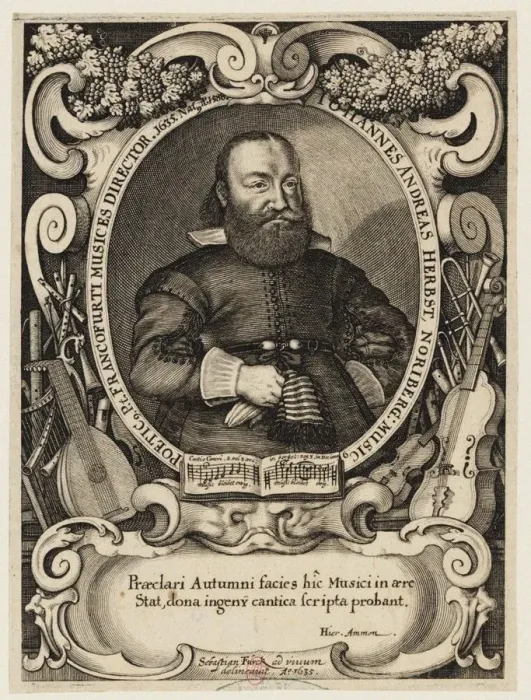 Framed Print : Portrait of the composer Johann Andreas Herbst (1588-1666), 1635 Framed Print : Portrait of the composer Johann Andreas Herbst (1588-1666), 1635