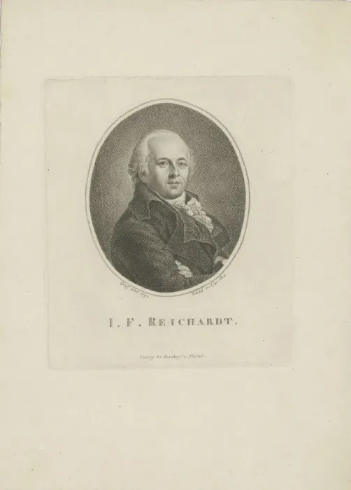 Framed Print : Portrait of the composer Johann Friedrich Reichardt (1752-1814), 1814. Creator: Riedel Framed Print : Portrait of the composer Johann Friedrich Reichardt (1752-1814), 1814. Creator: Riedel
