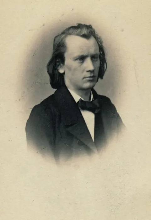 Framed Print : Portrait of the composer Johannes Brahms (1833-1897), ca 1863. Creator: Lowy Framed Print : Portrait of the composer Johannes Brahms (1833-1897), ca 1863. Creator: Lowy
