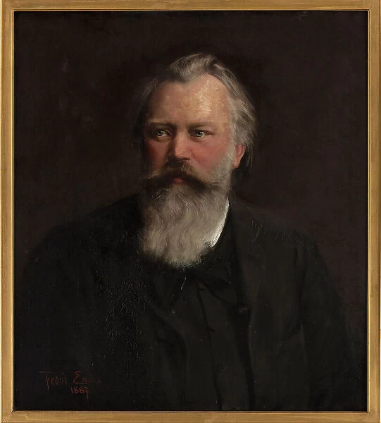 Portrait of the composer Johannes Brahms (1833-1897), 1878. Creator: Encke, Fedor (1851-1926)