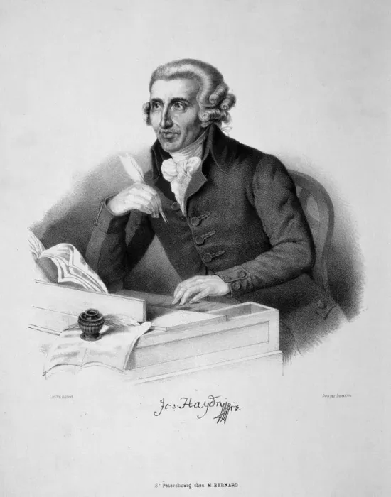 Framed Print : Portrait of the composer Joseph Haydn (1732-1809), 18th century Framed Print : Portrait of the composer Joseph Haydn (1732-1809), 18th century