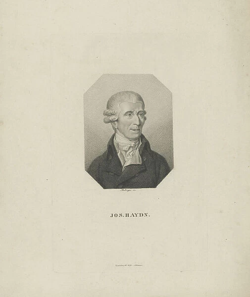 Portrait of the composer Joseph Haydn (1732-1809), 1818. Creator: Bollinger, Friedrich Wilhelm