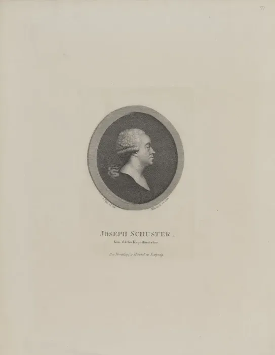 Framed Print : Portrait of the composer Joseph Schuster (1748-1812), 1811 Framed Print : Portrait of the composer Joseph Schuster (1748-1812), 1811