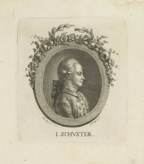 Framed Print : Portrait of the composer Joseph Schuster (1748-1812), c. 1790. Creator: Thoenert (Thonert) Framed Print : Portrait of the composer Joseph Schuster (1748-1812), c. 1790. Creator: Thoenert (Thonert)