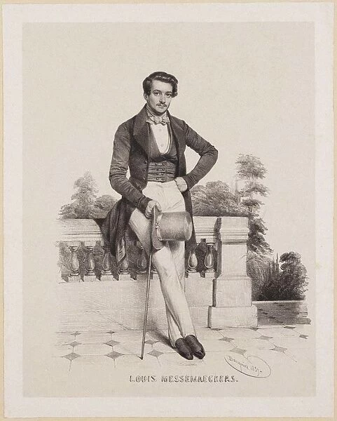 Portrait of the Composer Louis Messemaeckers (1809-1889), 1837. Creator: Baugniet