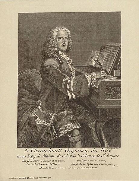 Portrait of the composer Louis-Nicolas Clerambault (1676-1749), c. 1750