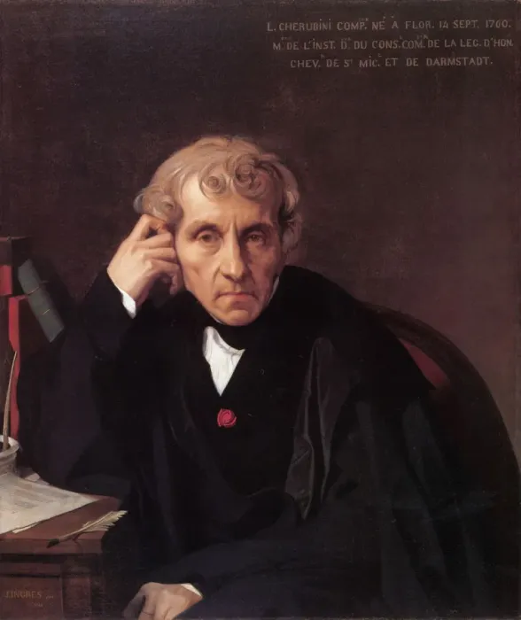 Framed Print : Portrait of the composer Luigi Cherubini (1760-1842), 1841. Artist: Ingres, Jean Auguste Dominique (1780-1867) Framed Print : Portrait of the composer Luigi Cherubini (1760-1842), 1841. Artist: Ingres, Jean Auguste Dominique (1780-1867)