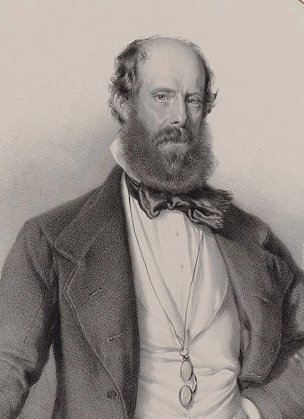 Portrait of the composer Luigi Ricci (1805-1859), 1858. Creator: Dauthage, Adolf (1825-1883)