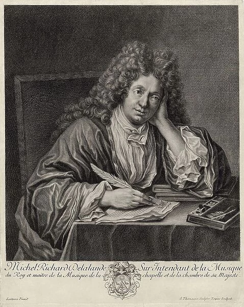 Portrait of the composer Michel-Richard de Lalande (1657-1726), . Creator: Thomassin, Henri Simon (1687-1741)