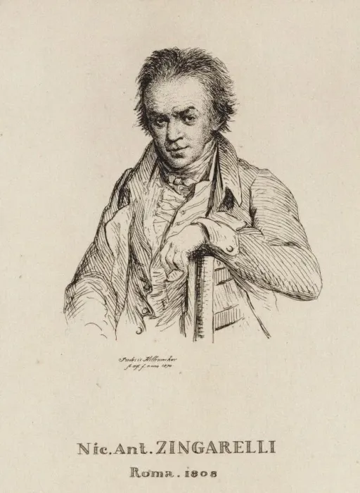Framed Print : Portrait of the Composer Nicola Antonio Zingarelli (1752-1837). Creator: Hillemacher Framed Print : Portrait of the Composer Nicola Antonio Zingarelli (1752-1837). Creator: Hillemacher