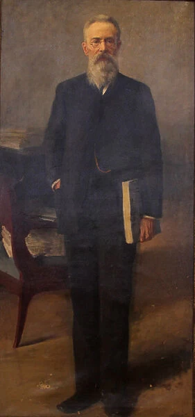 Portrait of the composer Nikolai Rimsky-Korsakov (1844-1908), c. 1900. Artist: Wisel, Emil Oskarovich (1866-1943)