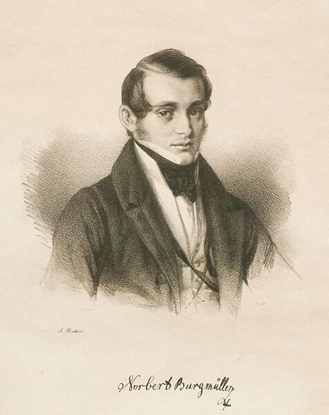 Portrait of the Composer Norbert Burgmuller (1810-1836), 1836. Artist: Becker, Jakob (1810-1872)