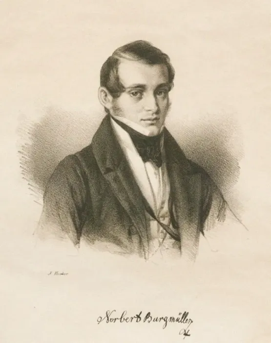 Framed Print : Portrait of the Composer Norbert Burgmuller (1810-1836), 1836. Artist: Becker, Jakob (1810-1872) Framed Print : Portrait of the Composer Norbert Burgmuller (1810-1836), 1836. Artist: Becker, Jakob (1810-1872)