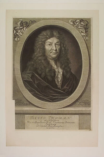 Portrait of the composer and organist David Thomann von Hagelstein, 2nd Half of 17th cen. Creator: Hainzelmann, Elias (1640-1693)
