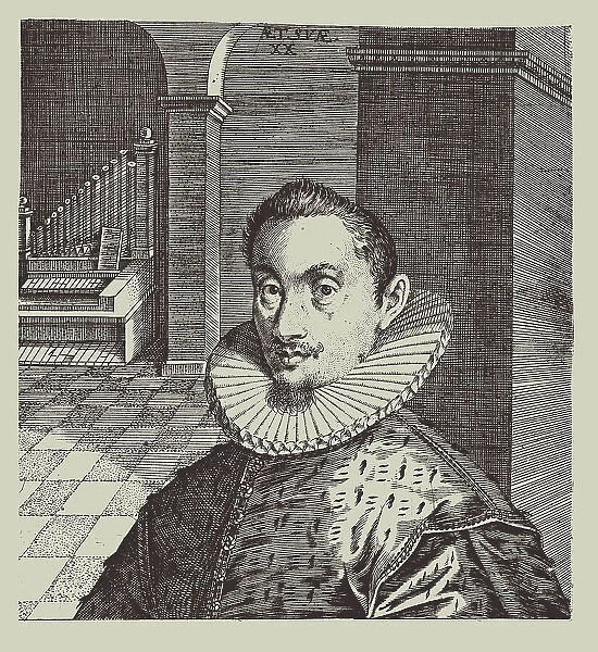 Portrait of the Composer and Organist Hans Leo Haßler (1564-1612), 1593. Creator: Custos, Dominicus (1560-1612)