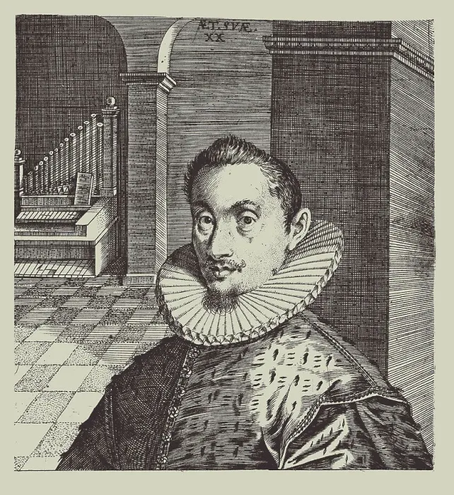 Framed Print : Portrait of the Composer and Organist Hans Leo Haßler (1564-1612), 1593. Creator: Custos, Dominicus (1560-1612) Framed Print : Portrait of the Composer and Organist Hans Leo Haßler (1564-1612), 1593. Creator: Custos, Dominicus (1560-1612)