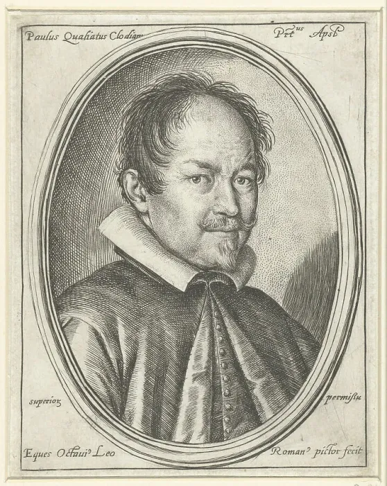 Framed Print : Portrait of the Composer Paolo Quagliati (c. 1555-1628), 1623. Artist: Leoni, Ottavio Maria (1578-1630) Framed Print : Portrait of the Composer Paolo Quagliati (c. 1555-1628), 1623. Artist: Leoni, Ottavio Maria (1578-1630)
