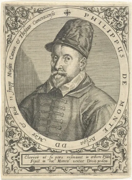 Framed Print : Portrait of the Composer Philippe de Monte (1521-1603), c. 1598. Artist: Bry, Theodor de (1528-1598) Framed Print : Portrait of the Composer Philippe de Monte (1521-1603), c. 1598. Artist: Bry, Theodor de (1528-1598)