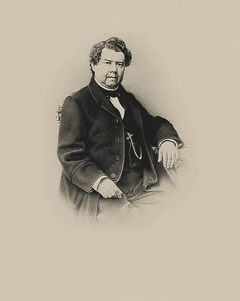 Portrait of the composer and pianist Alexandre Dubuque (1812-1898). Creator: Anonymous