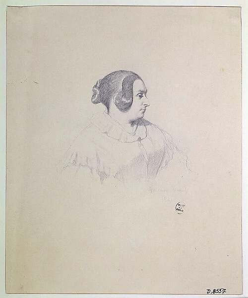 Portrait of the composer and poet Louise Bertin (1805-1877), 1841. Creator: Amaury-Duval, Eugène Emmanuel (1808-1885)