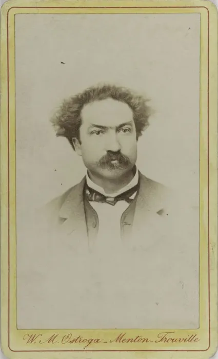 Framed Print : Portrait of the composer Robert Planquette (1848-1903), c. 1880. Creator: Photo studio W Framed Print : Portrait of the composer Robert Planquette (1848-1903), c. 1880. Creator: Photo studio W