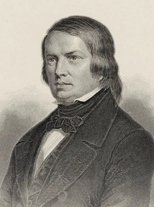 Framed Print : Portrait of the Composer Robert Schumann (1810-1856), 1860. Creator: Weger, August (1823-1892) Framed Print : Portrait of the Composer Robert Schumann (1810-1856), 1860. Creator: Weger, August (1823-1892)