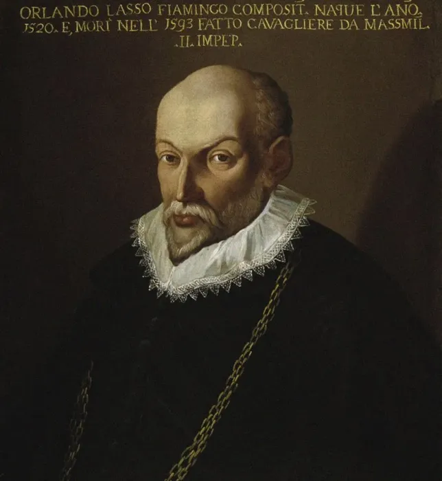 Framed Print : Portrait of the composer Roland de Lassus (1532-1594). Creator: Anonymous Framed Print : Portrait of the composer Roland de Lassus (1532-1594). Creator: Anonymous