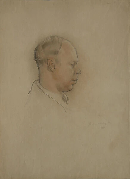 Portrait of the composer Sergei Prokofiev (1891-1953), 1934. Artist: Vysheslavtsev, Nikolai Nikolayevich (1890-1952)