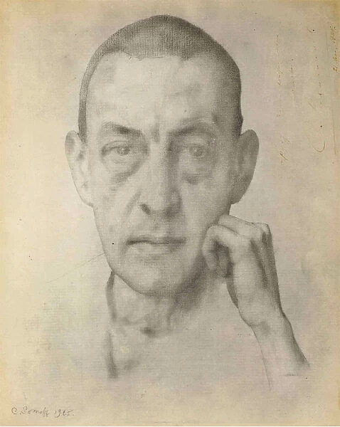 Portrait of the composer Sergei Rakhmaninov (1873-1943), 1925