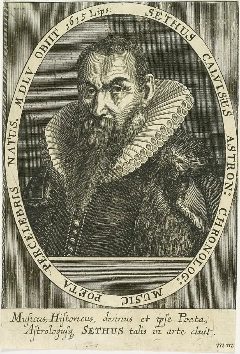 Framed Print : Portrait of the composer Sethus Calvisius (1556-1615). Creator: Bry, Theodor de (1528-1598) Framed Print : Portrait of the composer Sethus Calvisius (1556-1615). Creator: Bry, Theodor de (1528-1598)