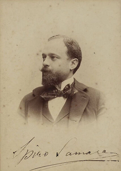 Portrait of the Composer Spyridon Samaras (1861-1917), ca 1894. Creator: Guigoni & Bossi