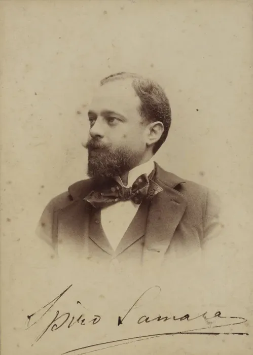 Framed Print : Portrait of the Composer Spyridon Samaras (1861-1917), ca 1894. Creator: Guigoni & Bossi Framed Print : Portrait of the Composer Spyridon Samaras (1861-1917), ca 1894. Creator: Guigoni & Bossi
