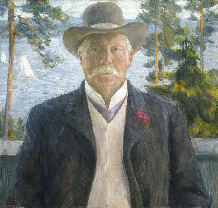 Framed Print : Portrait of the Composer Thorvald Lammers, probably 1906. Creator: Erik Werenskiold Framed Print : Portrait of the Composer Thorvald Lammers, probably 1906. Creator: Erik Werenskiold