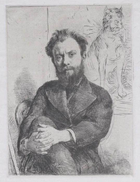Framed Print : Portrait of Comte Lepic, 1876. Creator: Marcellin-Gilbert Desboutin Framed Print : Portrait of Comte Lepic, 1876. Creator: Marcellin-Gilbert Desboutin