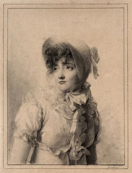 Portrait of Comtesse Starjinska, 1800s. Creator: Eugene Isabey (French, 1803-1886)