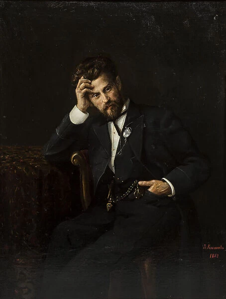 Portrait of the conductor and composer Eduard Nápravník (1839-1916), 1889. Creator: Kohanova, V. (active ca 1900)