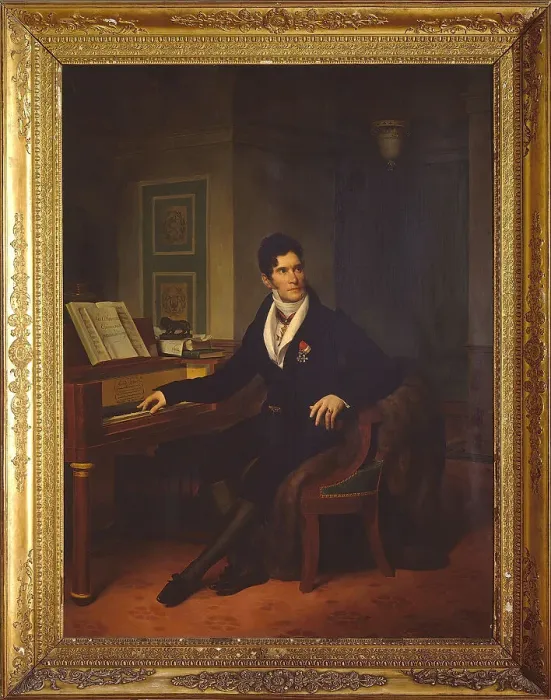 Framed Print : Portrait of the conductor and composer Gaspare Spontini (1774-1851), 1825. Creator: Hersent, Louis (1777-1860) Framed Print : Portrait of the conductor and composer Gaspare Spontini (1774-1851), 1825. Creator: Hersent, Louis (1777-1860)