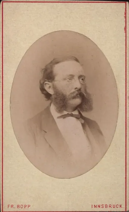 Framed Print : Portrait of the conductor and composer Johann von Herbeck (1831-1877), before 1877. Creator: Photo studio Friedrich Bopp Framed Print : Portrait of the conductor and composer Johann von Herbeck (1831-1877), before 1877. Creator: Photo studio Friedrich Bopp