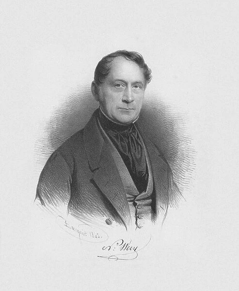 Portrait of the conductor and composer Nicolas-Lambert Wery (1789-1867), 1842