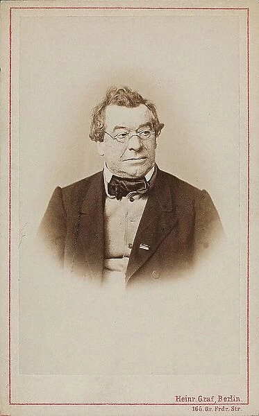 Portrait of the conductor and composer Wilhelm Wieprecht (1802-1872), 1865. Creator: Photo studio Heinrich Graf, Berlin