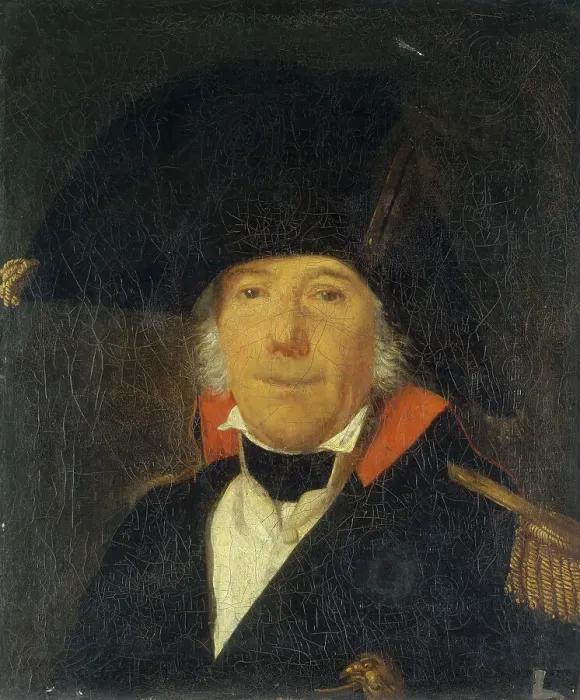 Framed Print : Portrait considered to be Buirette de Verrière, in uniform of a commander of the... c1789-1793. Creator: Unknown Framed Print : Portrait considered to be Buirette de Verrière, in uniform of a commander of the... c1789-1793. Creator: Unknown