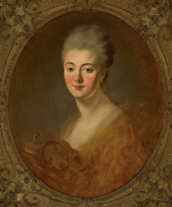 Framed Print : Portrait of Constance de Lowendal (1742-1785), comtesse Turpin de Crisse, 1775. Creator: Fragonard, Jean Honore (1732-1806)