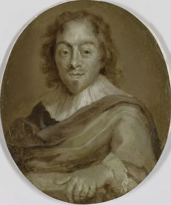 Framed Print : Portrait of Constantijn Huygens, Poet, Secretary to Prince Frederick Henry and Prince William II and Creator: Jan Maurits Quinkhard