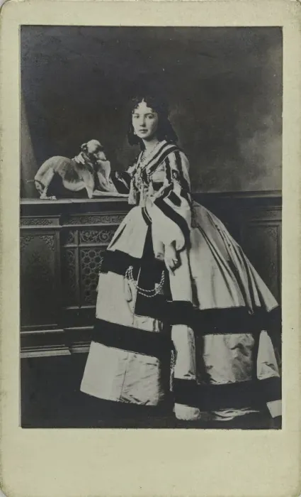 Framed Print : Portrait of Cora Pearl (1836-1886), ca 1865. Creator: Anonymous Framed Print : Portrait of Cora Pearl (1836-1886), ca 1865. Creator: Anonymous
