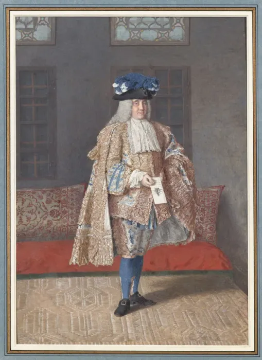 Framed Print : Portrait of Corfitz Ulfeldt in an Ottoman Interior, 1740-1741 Framed Print : Portrait of Corfitz Ulfeldt in an Ottoman Interior, 1740-1741
