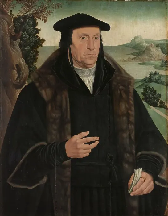 Framed Print : Portrait of Cornelis Aerentsz van der Dussen (1481-1556), c.1555-c.1570. Creator: Unknown Framed Print : Portrait of Cornelis Aerentsz van der Dussen (1481-1556), c.1555-c.1570. Creator: Unknown