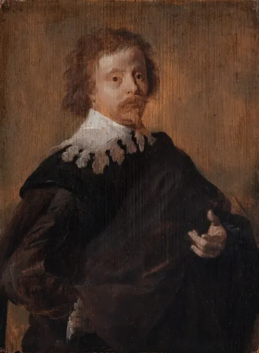 Framed Print : Portrait of Cornelis van Poelenburgh, 1627-1635. Creator: Anthony van Dyck Framed Print : Portrait of Cornelis van Poelenburgh, 1627-1635. Creator: Anthony van Dyck