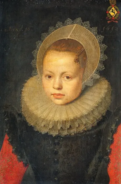 Framed Print : Portrait of Corvina Hezenbroek van Hofdijck (1602-67), 1618. Creator: Workshop of Michiel Jansz van Mierevelt Framed Print : Portrait of Corvina Hezenbroek van Hofdijck (1602-67), 1618. Creator: Workshop of Michiel Jansz van Mierevelt